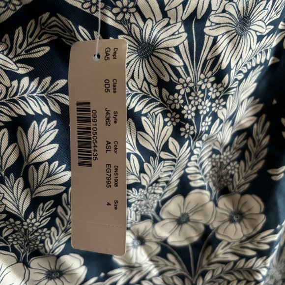 Abigail Borg x J.Crew Silk Skirt - Blue and White Print - Sz. 4 NWT - Picture 6 of 8